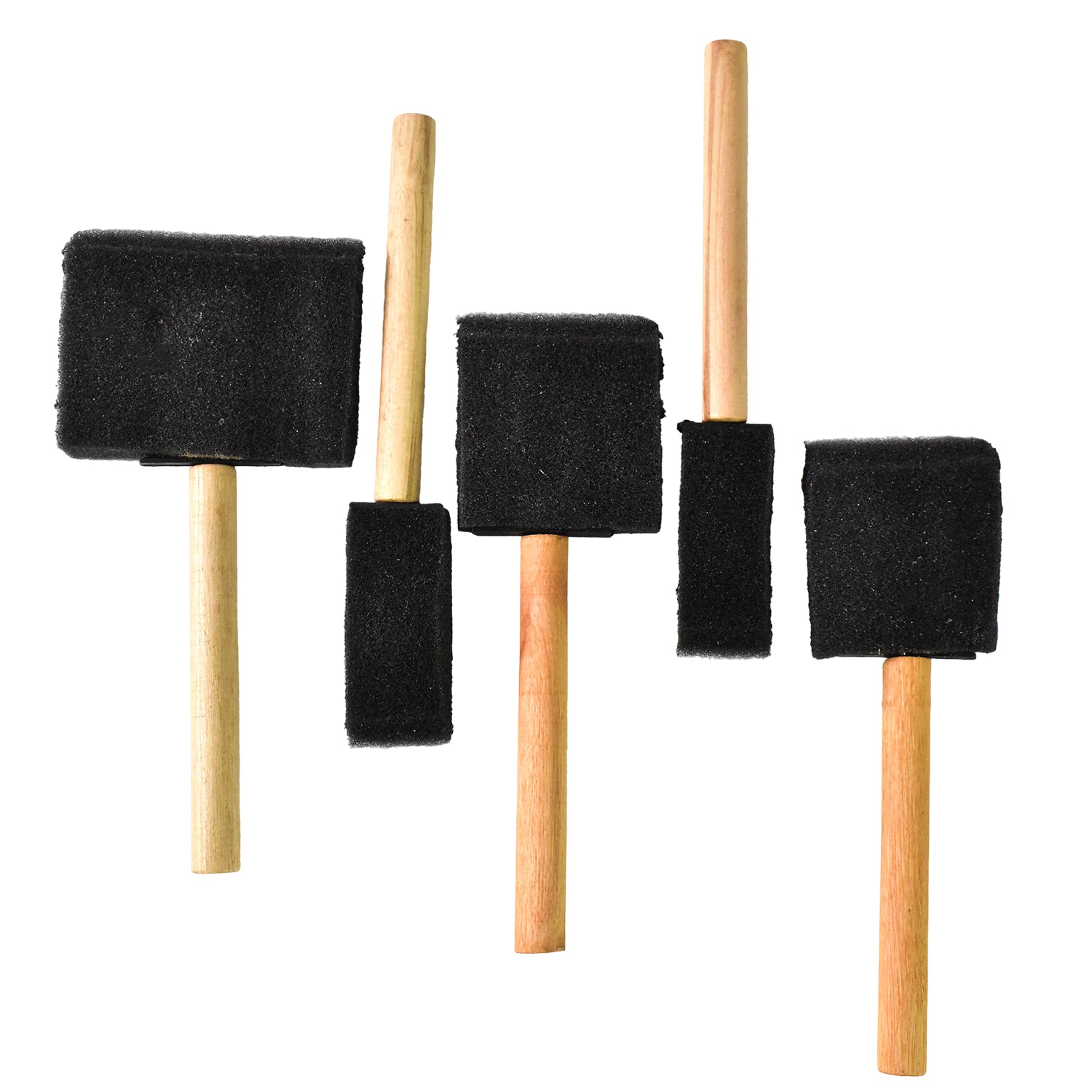 Multipurpose Sponge Brushes For Painting With Wooden Handles (5 Pcs Set) Multipurpose Sponge Brushes For Painting With Wooden Handles (5 Pcs Set)